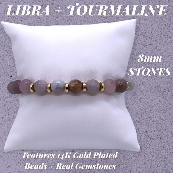 NWT Wool + Pepper Co. Libra + Tourmaline Bracelet - Zodiac x Gemstone Collection - Picture 4 of 9